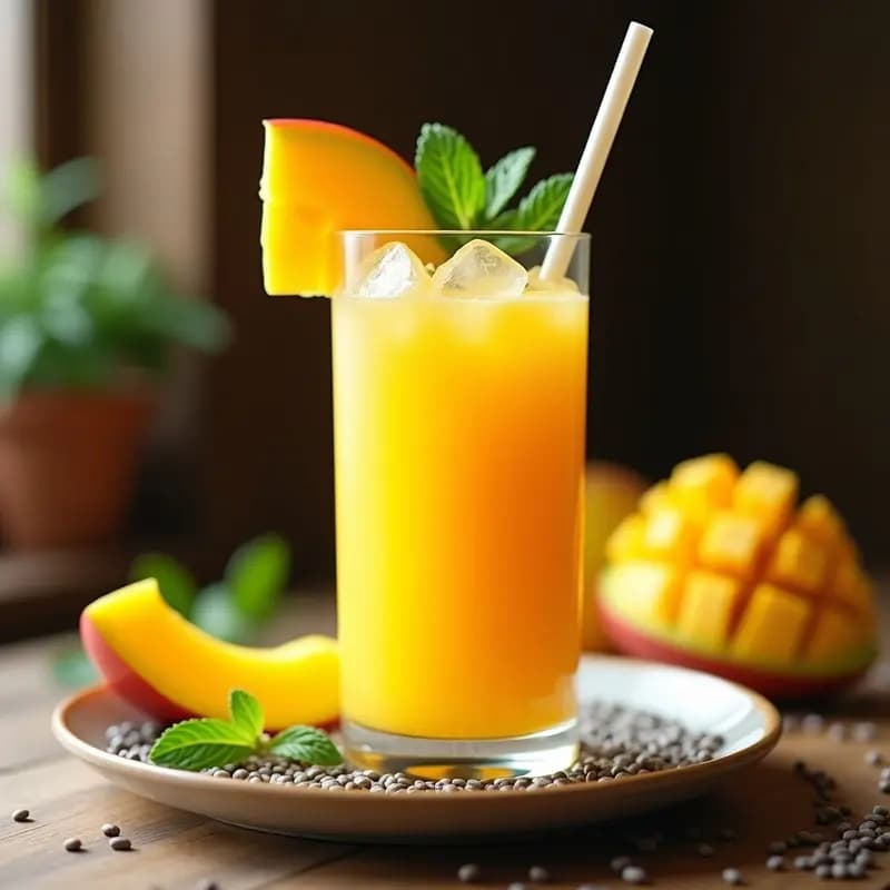 Enfriador de Mango y Chía: Receta Ayurvédica para el Verano con Toque Tropical