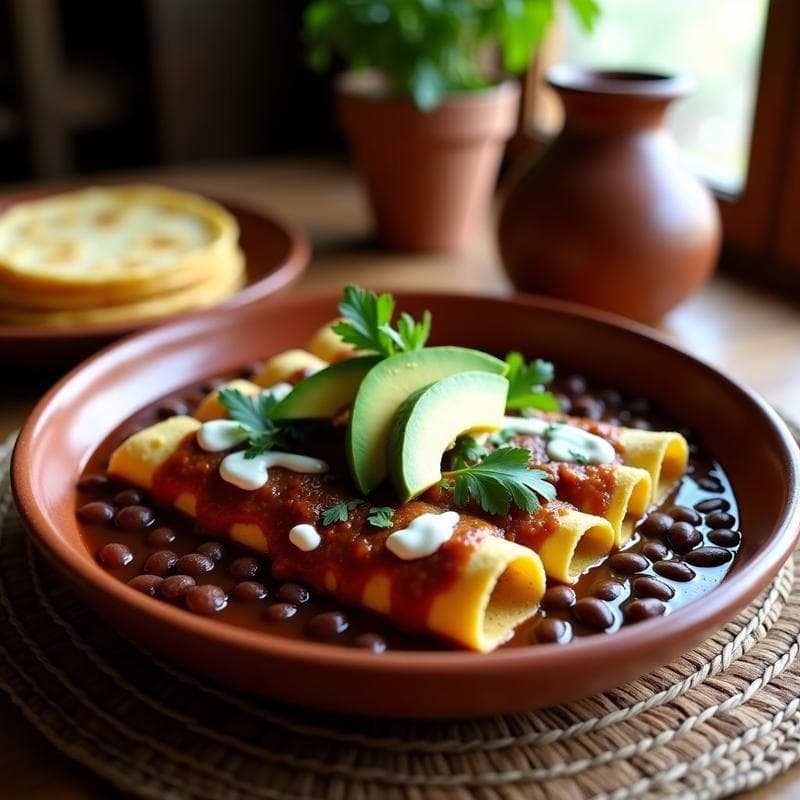 Enfrijoladas Veganas en Olla Lenta: Receta Tradicional sin Lácteos en 6 Horas