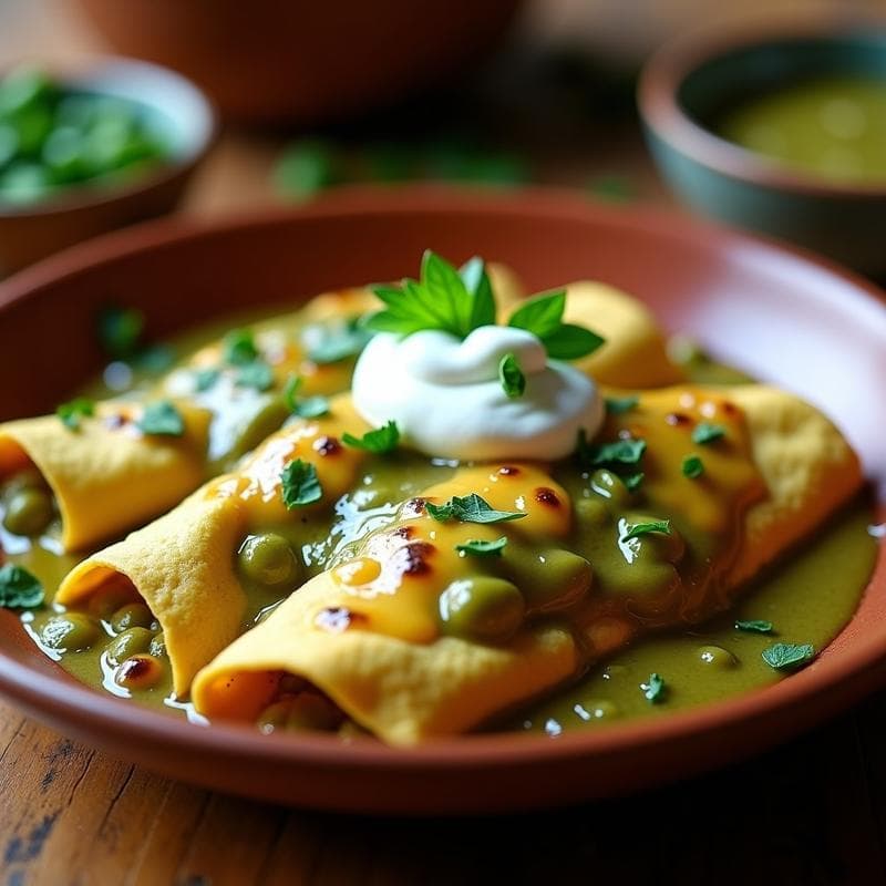 Enfrijoladas Verdes Oaxaqueñas en Airfryer: Receta Rápida y Tradicional en 15 Minutos