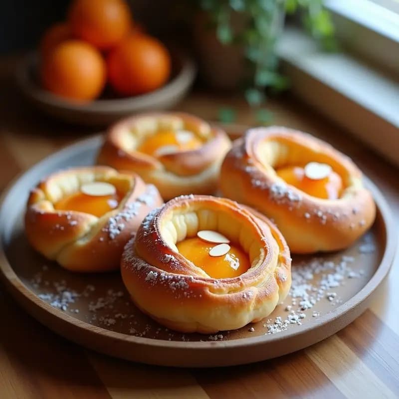 Ensaimada Mallorquina Sin Gluten: Brioche Dulce con Harina de Arroz y Mermelada de Albaricoque