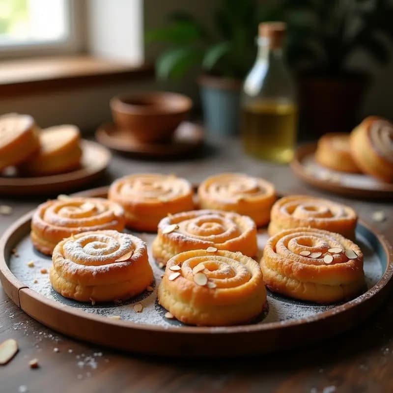 Ensaimadas Mallorquinas: Receta de Postre Esponjoso con AzúcarGlás y Almendras