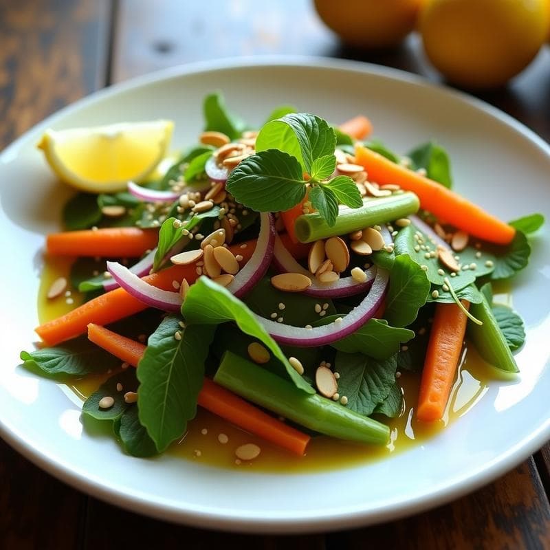 Ensalada de Algeroz (Algas) con Vinagreta de Limón Confitado y Azafrán: Receta Marroquí Crujiente