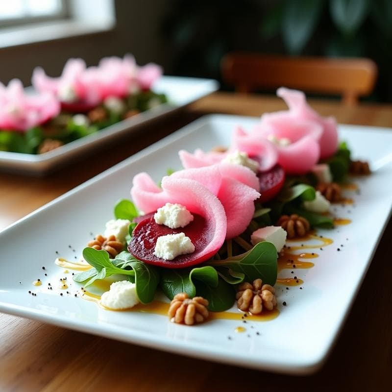 Ensalada de Algodón de Azúcar de Remolacha y Queso de Cabra: Receta Gourmet en 10 Minutos