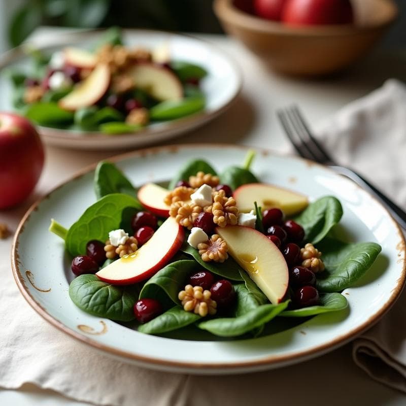 Ensalada de Arándanos y Noguez con Vinagreta de Miel: Receta Americana Sin Gluten