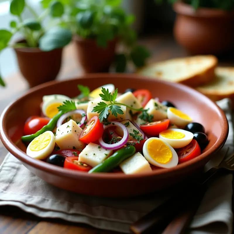 Ensalada de Bacalao Desalado con Tomate y Huevo: Receta Vasca Fresca y Proteica