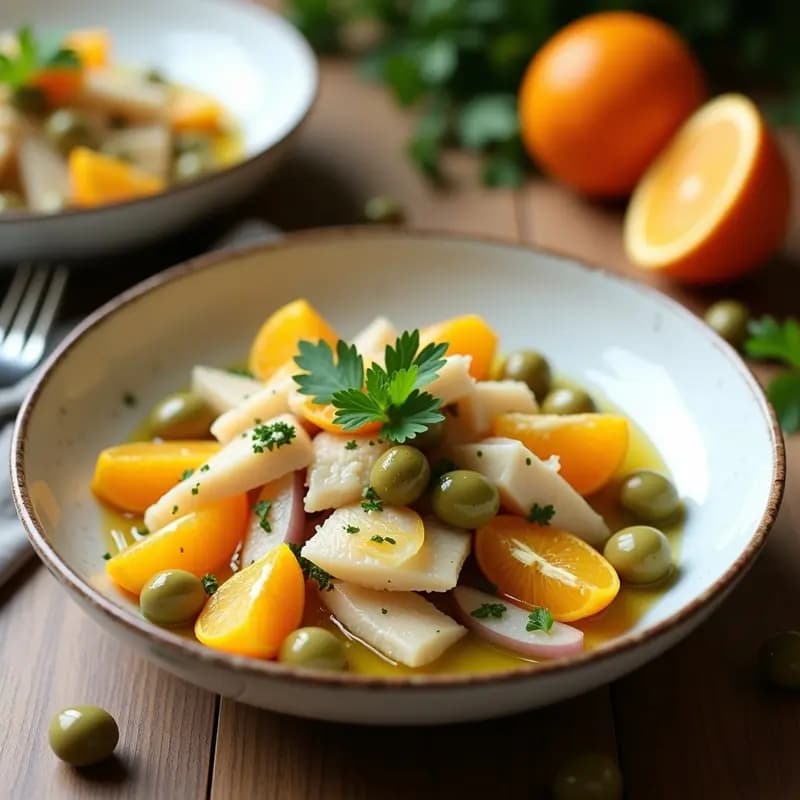 Ensalada de Bacalao con Naranjas y Aceitunas: Receta Fresca y Alta en Omega-3