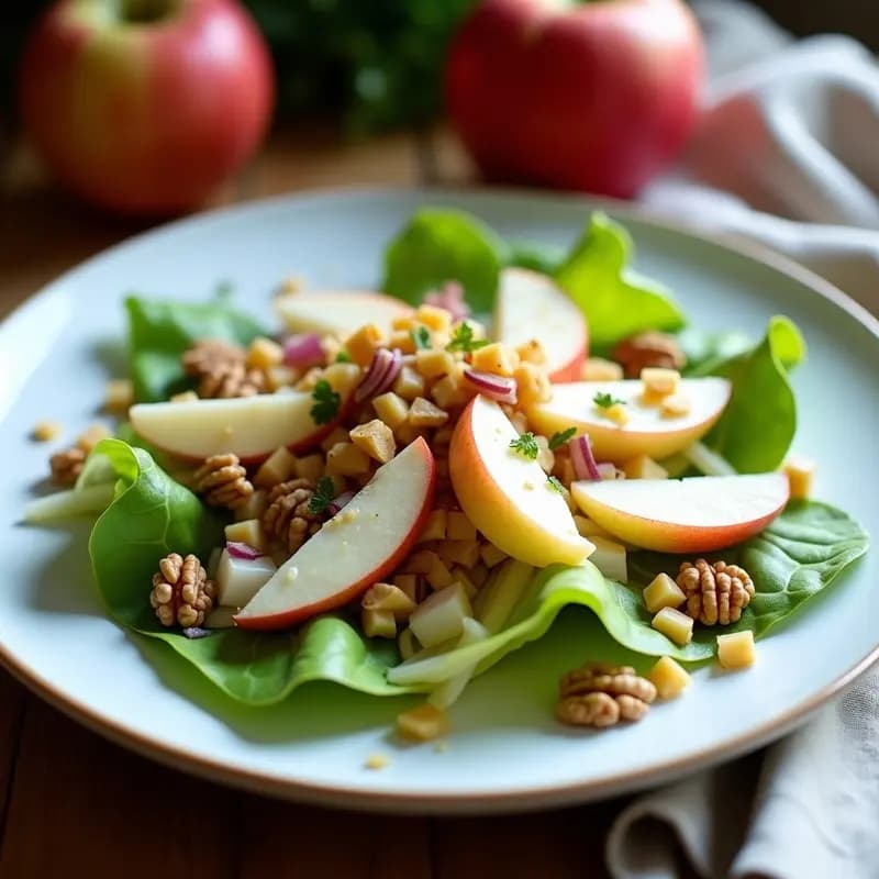 Ensalada de Bacalao con Nueces y Manzana: Receta Navarra Fresca y Ligera