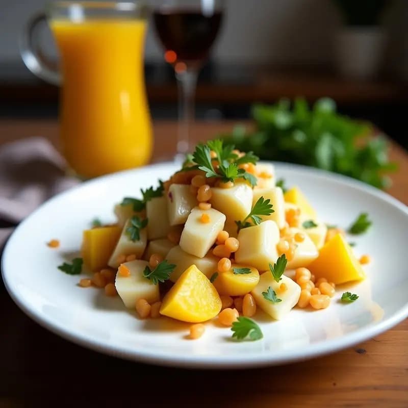 Ensalaílla de bacalao con patata y huevo duro: Receta Catalana de Semana Santa fría