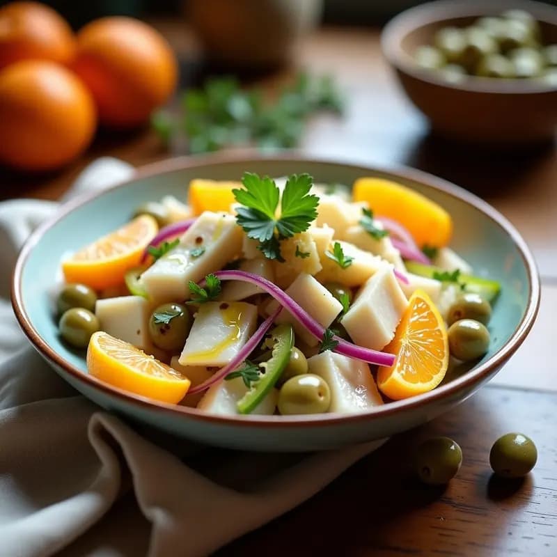 Ensalada de Bachalo con Naraja y Aceitunas: Receta Murciana Refrescante