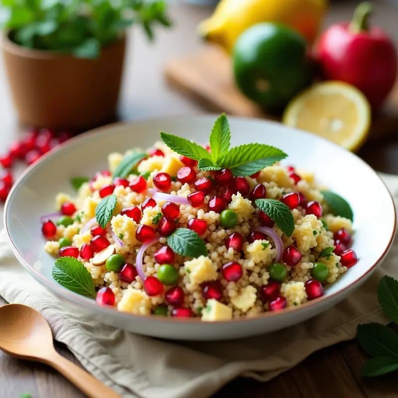 Ensalada de Bulghur y granada con menta: Receta de Oriente Medio refrigerante