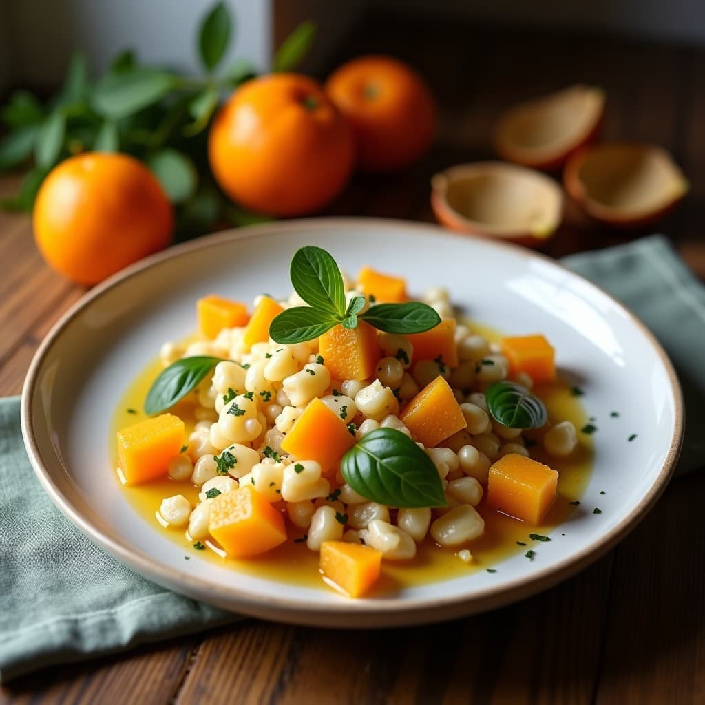 Ensalada de Bulghur y Naranjas Sanguinas: Receta Árabe con Vinagreta de Granados