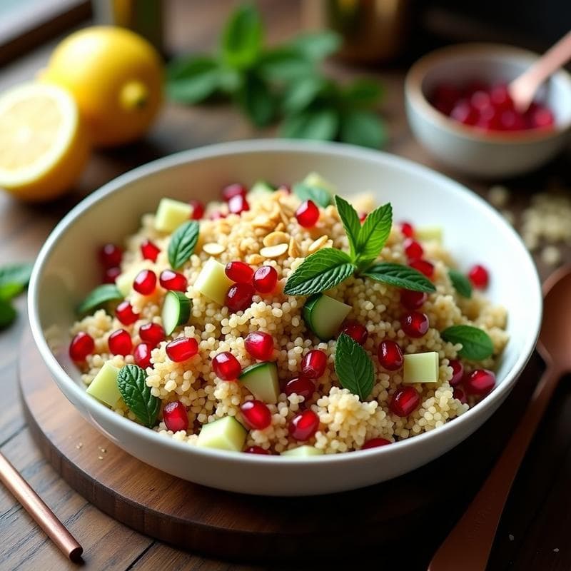 Ensalada de Bulgur, Mentol y Granado con Limón: Receta Turca Fresca y Sin Cocción
