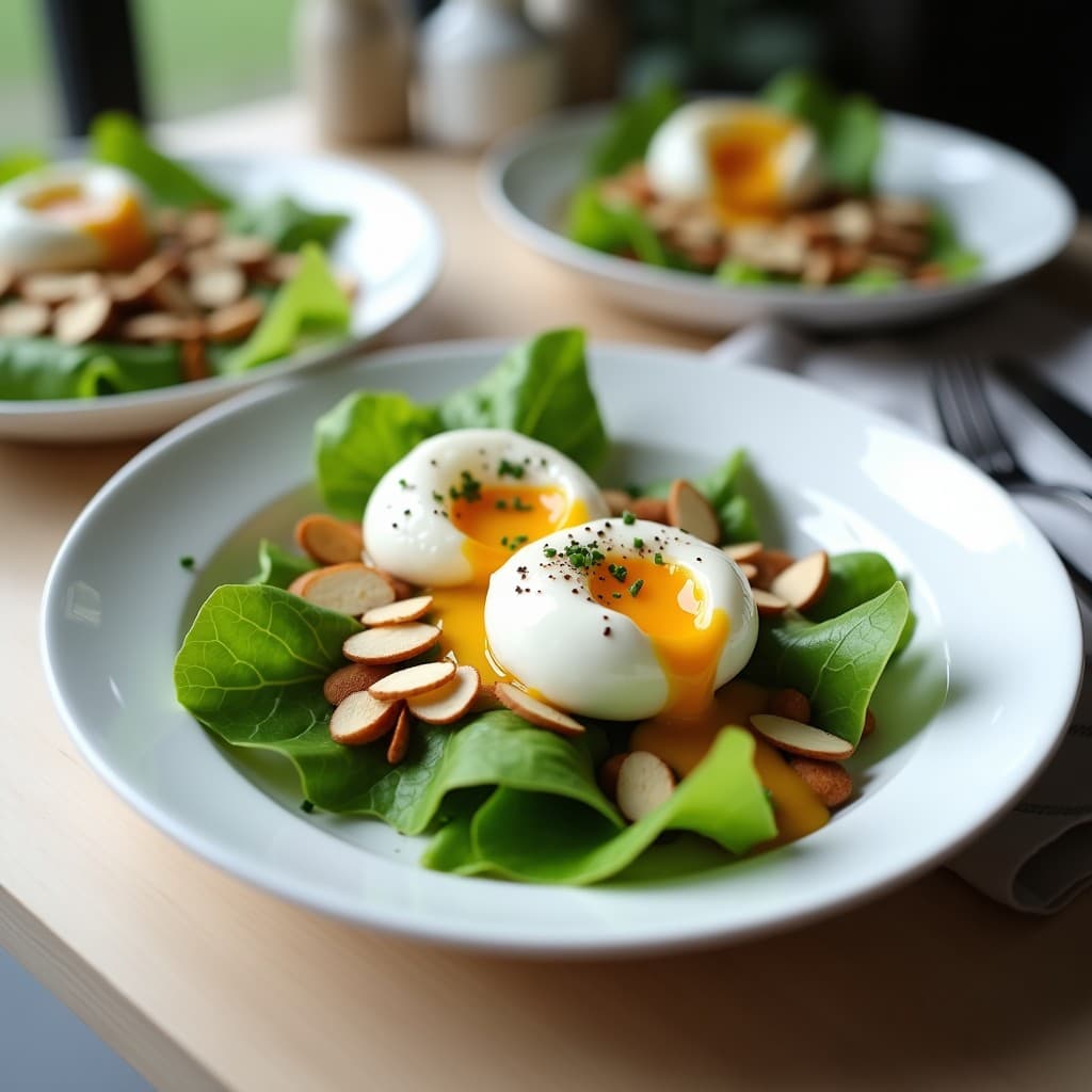 Ensalada de Bulletin con Huevo Poché y Vinagreta de Mostaza: Receta Francesa Gourmet