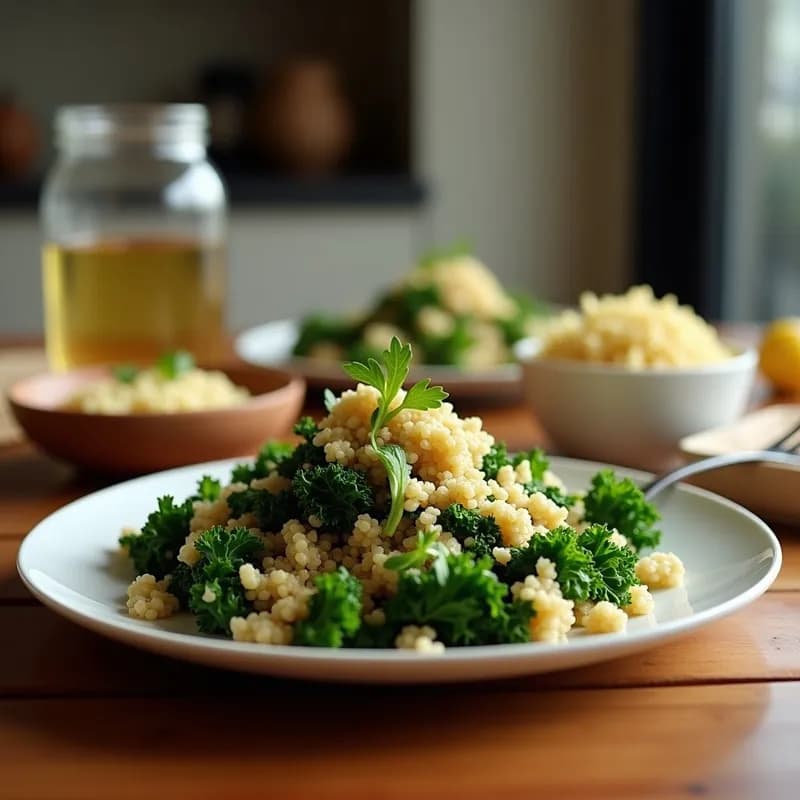 Ensalada César de Kale y Quinoa: Receta Vegana con Aderezo Cremoso y Crujiente