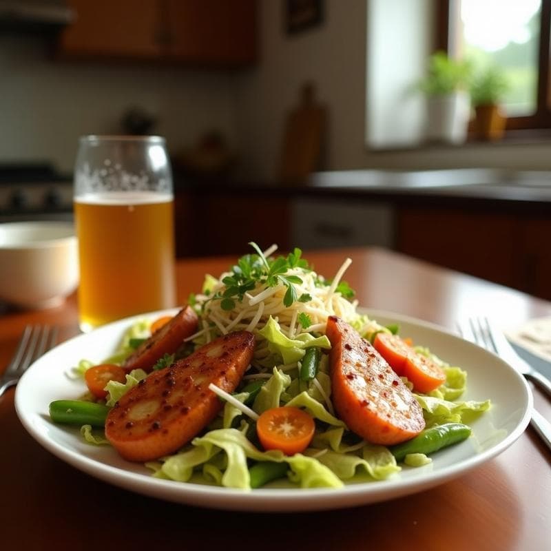 Ensalada César con Pechuga Ahumada: Receta en Airfryer Sin Aceite en 20 Minutos