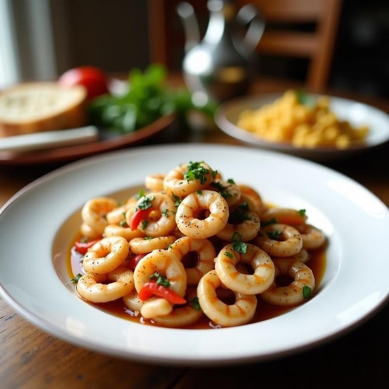 Ensalada de Calamares y Gambas al Zaatar: Receta Mediterránea con Toque Árabe en 20 Minutos