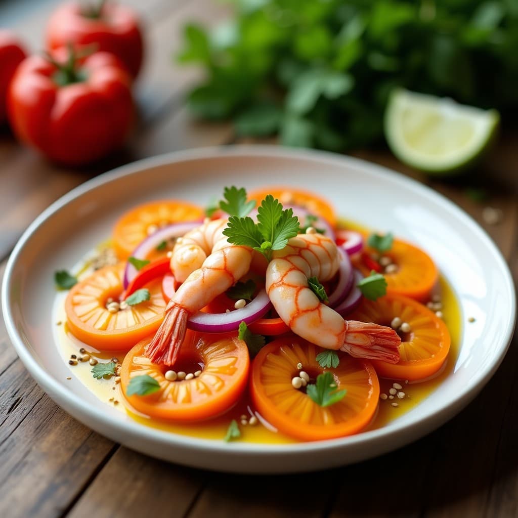 Ensalada de Camburi y Langostinos con Vinagreta de Cúrcuma: Receta Venezolana Fresca y Antioxidante