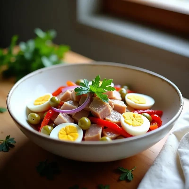 Ensalada Camerana con Ventresca y Pimientos Asados: Receta de la Costa Cántabra