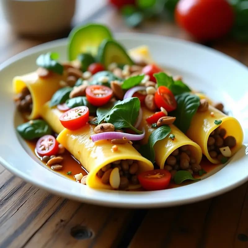 Ensalada de Canelones Fríos Vegana: Receta Alta en Proteína Sin Horno