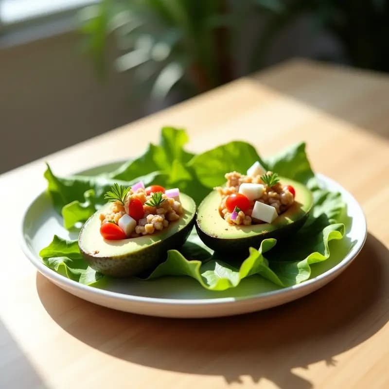Ensalada Canoa de Aguacate con Atún: Receta Rápida y Alta en Proteína en 10 Minutos