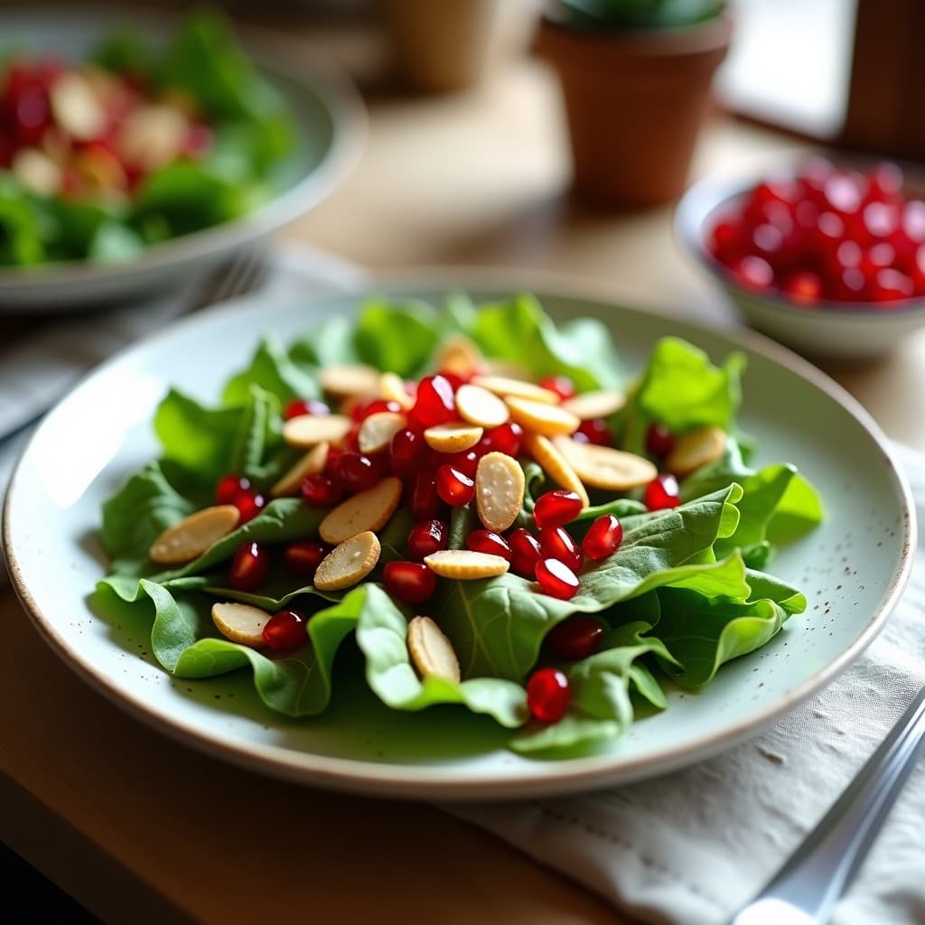 Ensalada de Canónigos con Granitos de Granada y Aderezo de Vinagre de Sidra: Receta Española Keto
