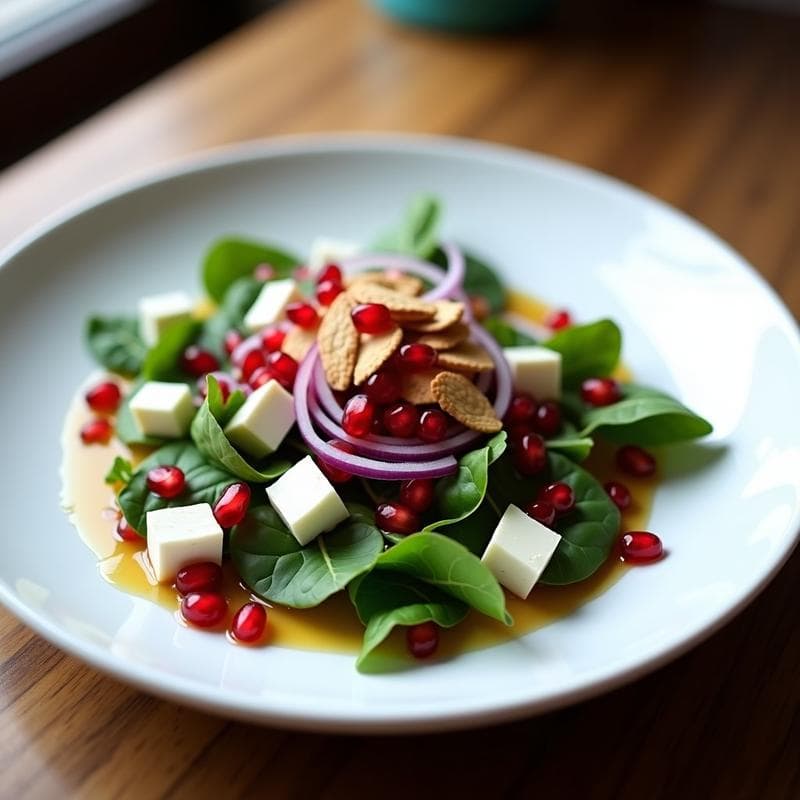 Ensalada de Canónigos, Granados y Vinagreta de Reducción de Oporto: Receta Portugesa Elegante