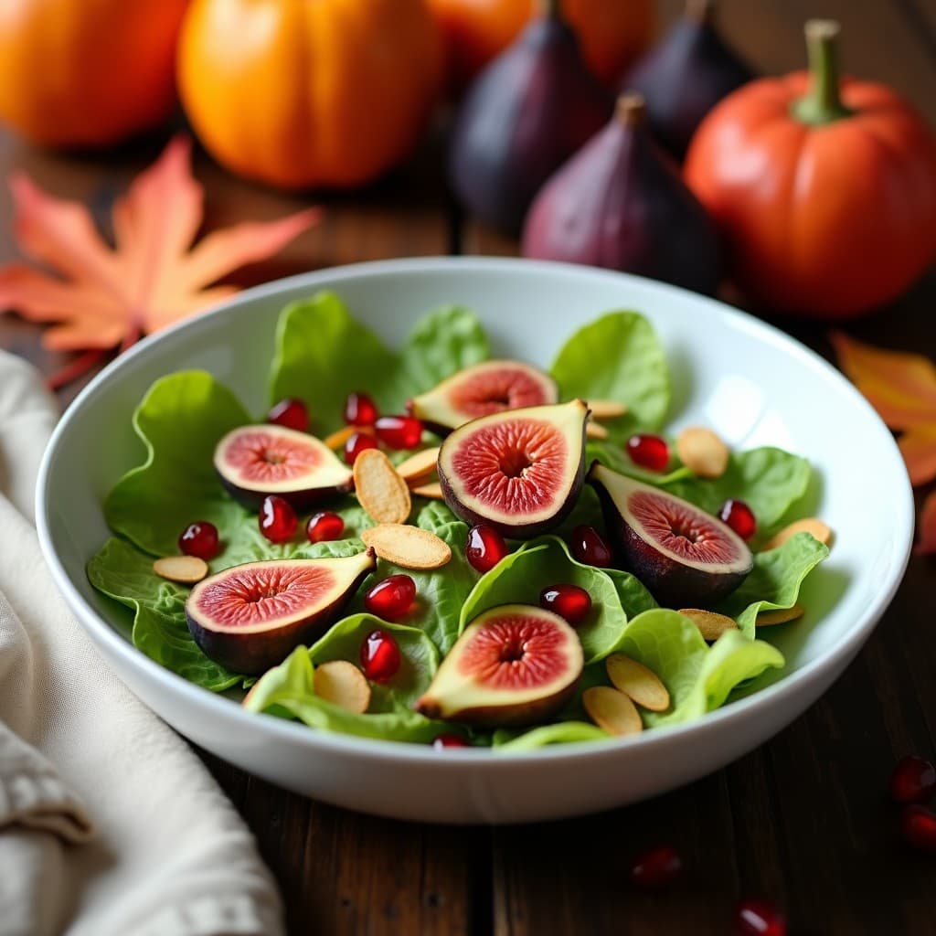 Ensalada de Canónigos y Higos Frescos con Vinagreta de Miel de Dátiles: Receta de Otoño