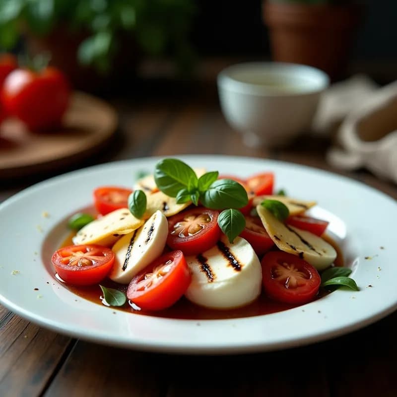 Ensalada Caprese Ahumada: Receta al Grill con Parmesano en 15 Minutos