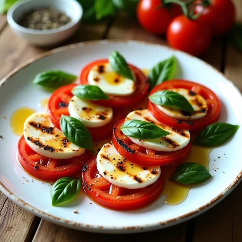 Ensalada Caprese Grillada en Airfryer: Receta Rápida con Toque Ahumado y Sin Aceite Extra