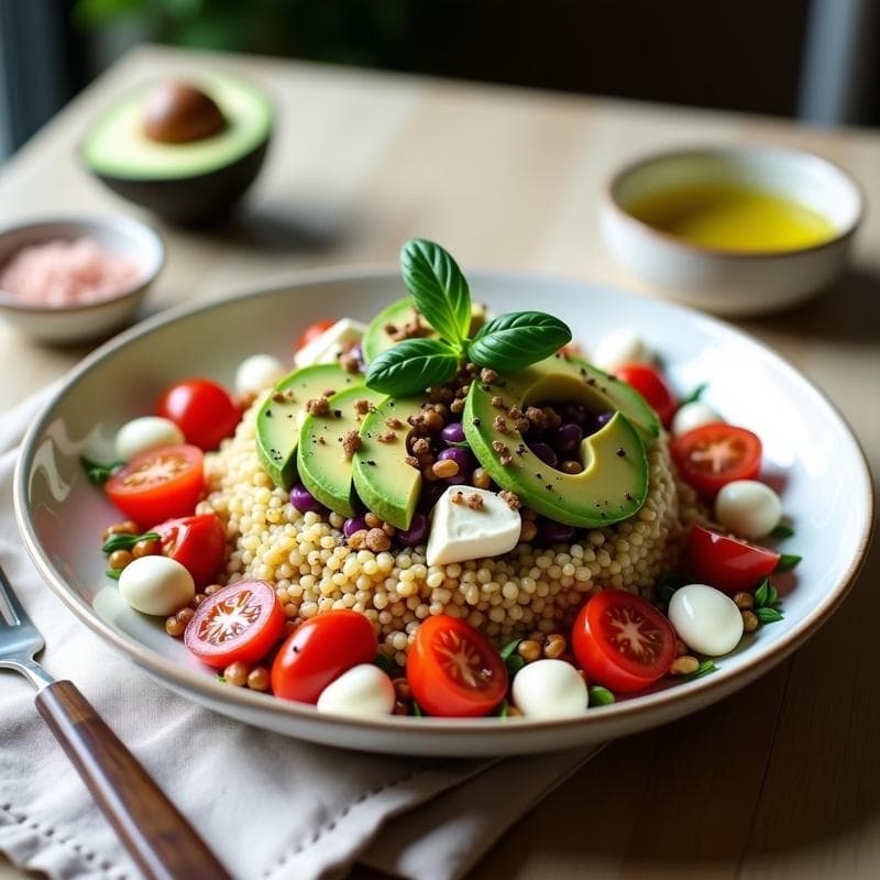 Ensalada Caprese con Quinoa: Receta con Toque Peruano y Alto en Proteína