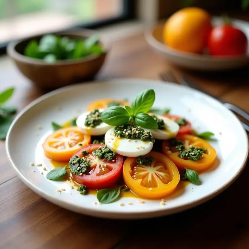 Ensalada Caprese con Tomate de Árbol y Queso de Búfala: Receta Colombiana Gourmet