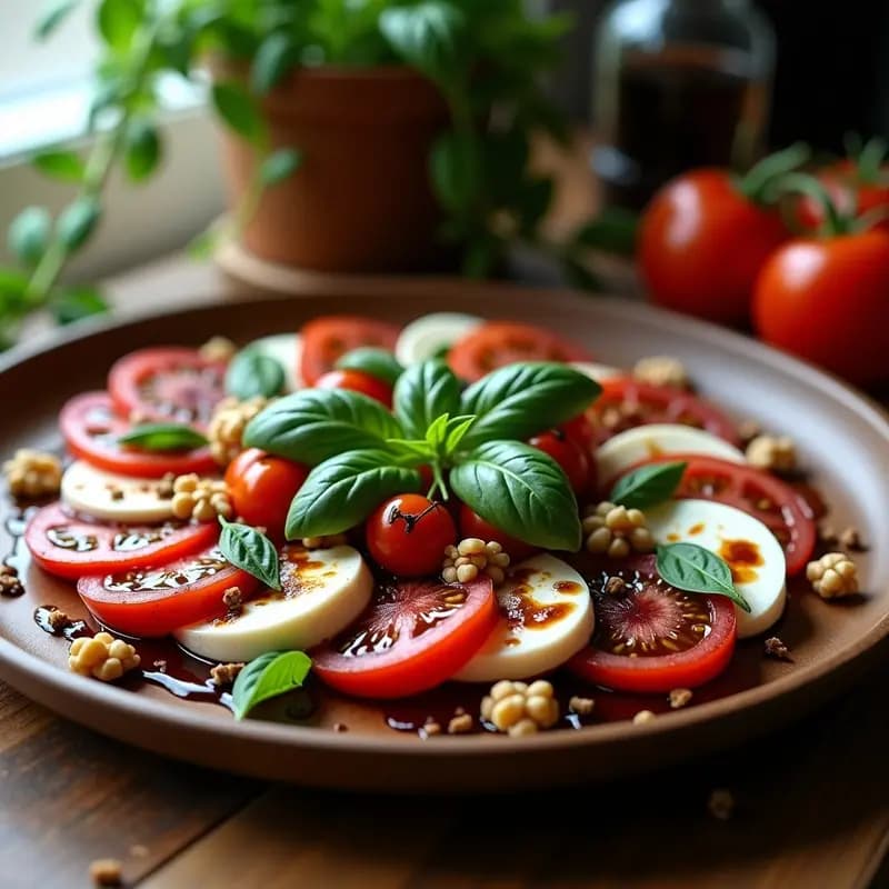 Ensalada Caprese con Tomate de Higo y Mozzarella de Búfala: Receta Italiana en Versión Premium
