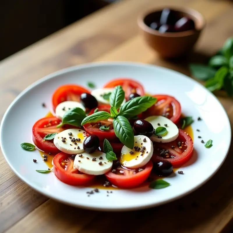 Ensalada Caprese con Tomates Heirloom y Mozzarella de Búfala: Receta Italiana Keto