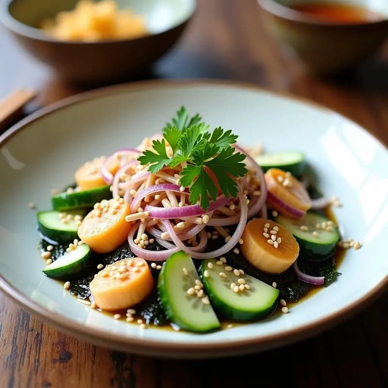 Ensalada de Caracoles de Mar y Algas Nori: Receta Japonesa Alta en Yodo