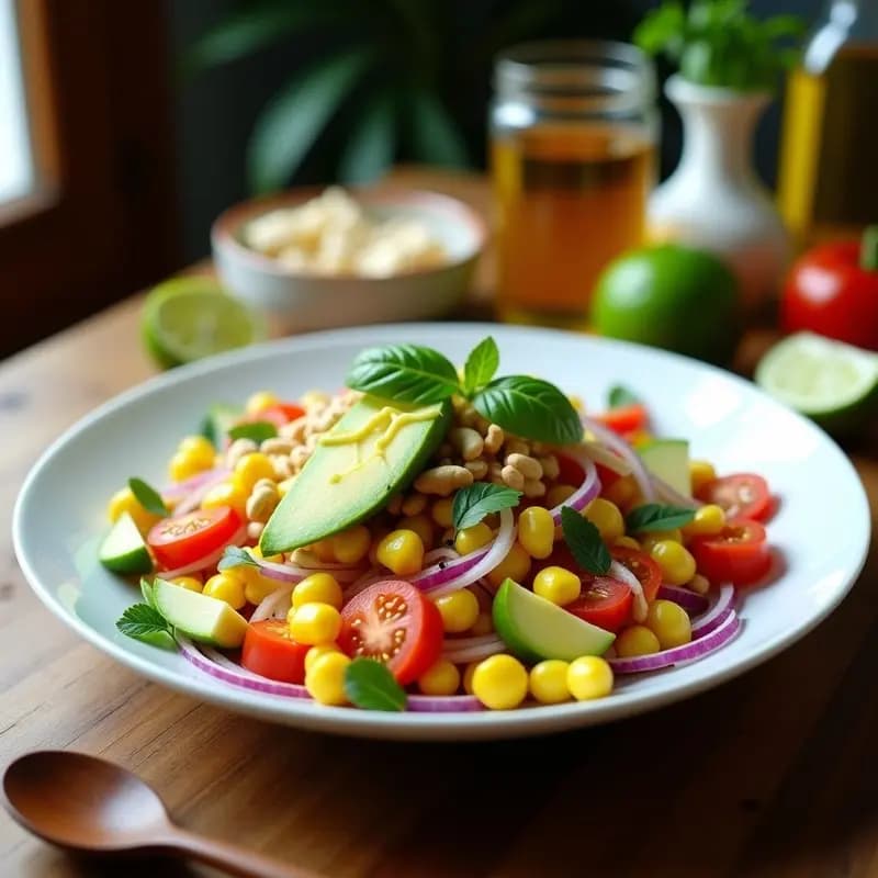 Ensalada Ceará con Corazón de Palma y Maíz: Receta Brasilera Vegana y Fresca