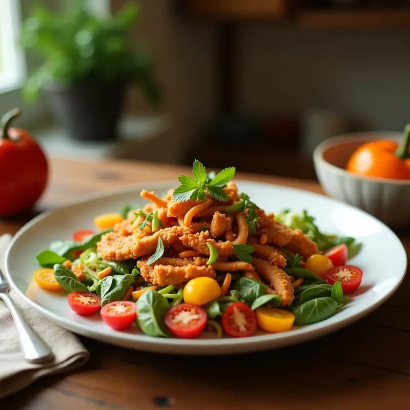 Ensalada César con Pollo Crujiente en Airfryer: Receta Keto Fácil en 20 Minutos