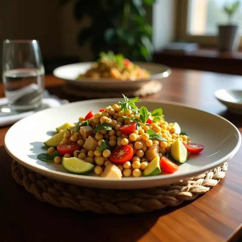 Ensalada César Vegana: Aderezo de Anacardos y Croutons de Pan Integral
