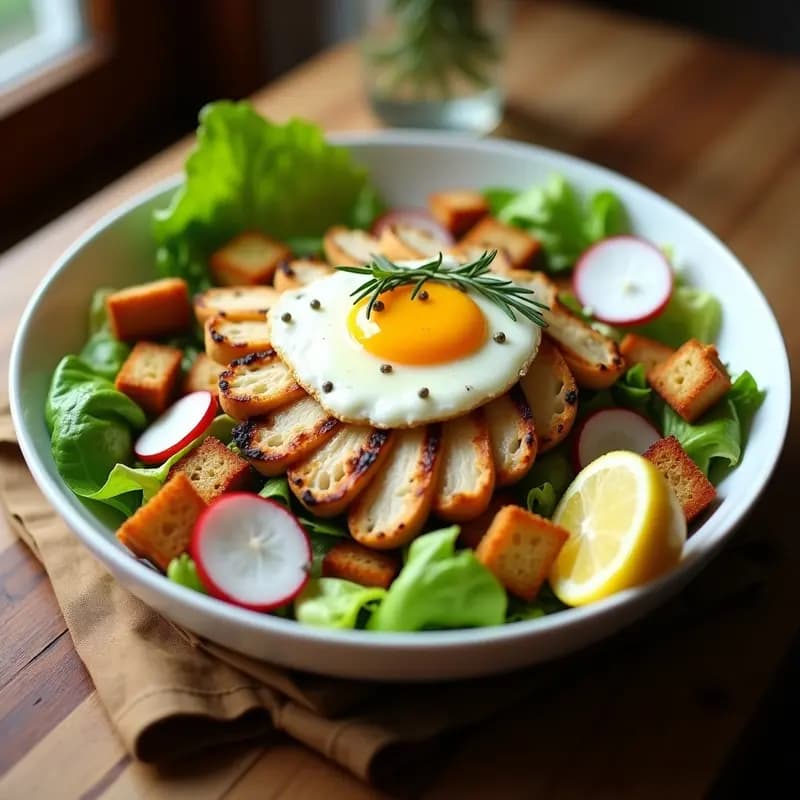 Ensalada Cesárea con Pollo a la Parrilla y Aderezo de Anchoas: Receta Italiana Ligera y Alta en Proteína