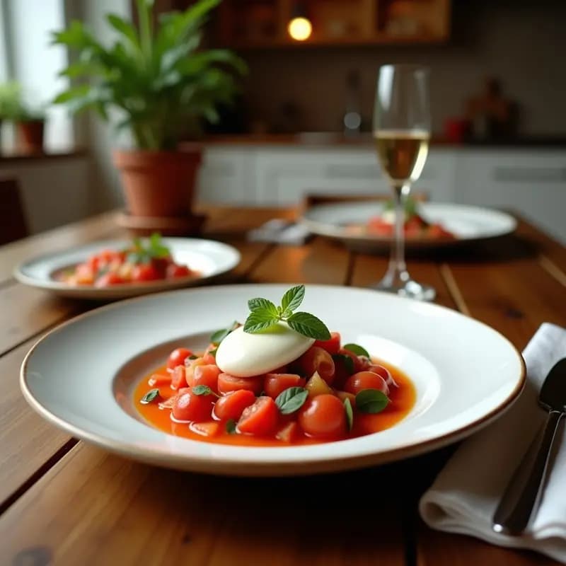 Ensalada César con Tomate y Burrata: Receta Gourmet con Toque Italiano en 15 Minutos