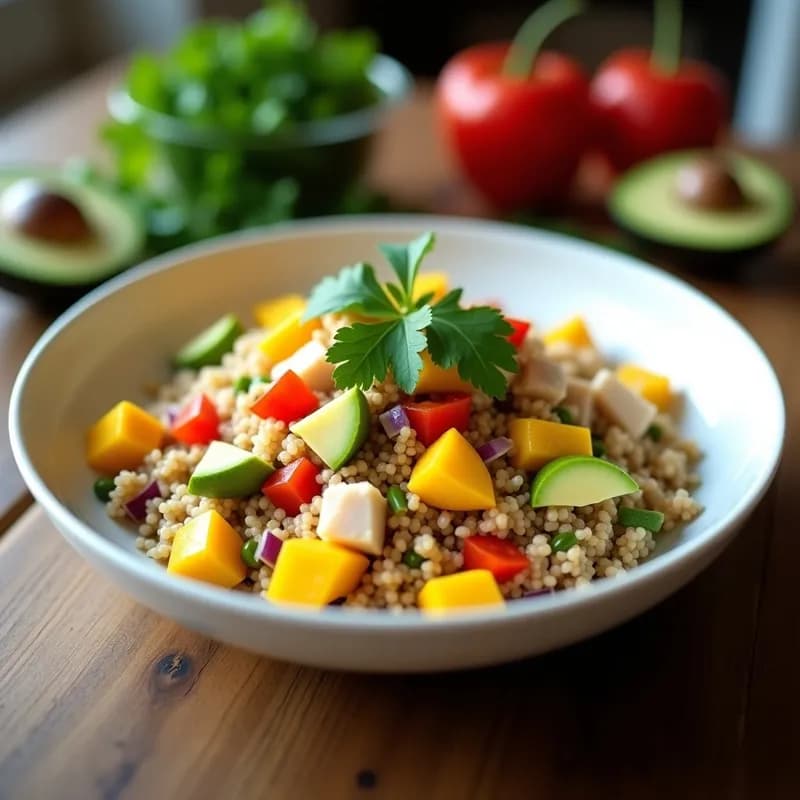 Ensalada Ceviche Peruana con Quinua y Mango: Receta Alta en Proteína y Sin Gluten