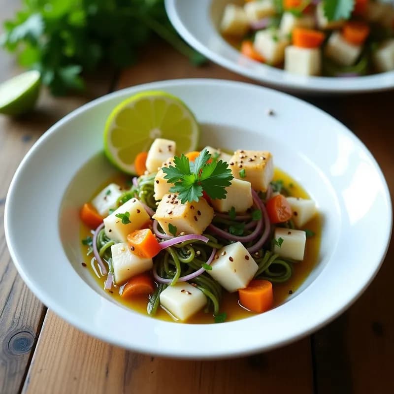 Ensalada Ceviche Peruano con Algas Wakame: Receta Fresca y Alta en Omega-3 en 15 Minutos