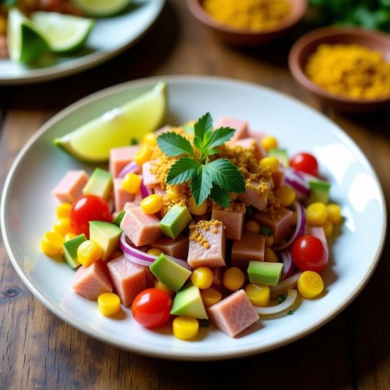 Ensalada Ceviche Peruano de Atún Fresco: Receta Authentica y Rápida en 15 Minutos