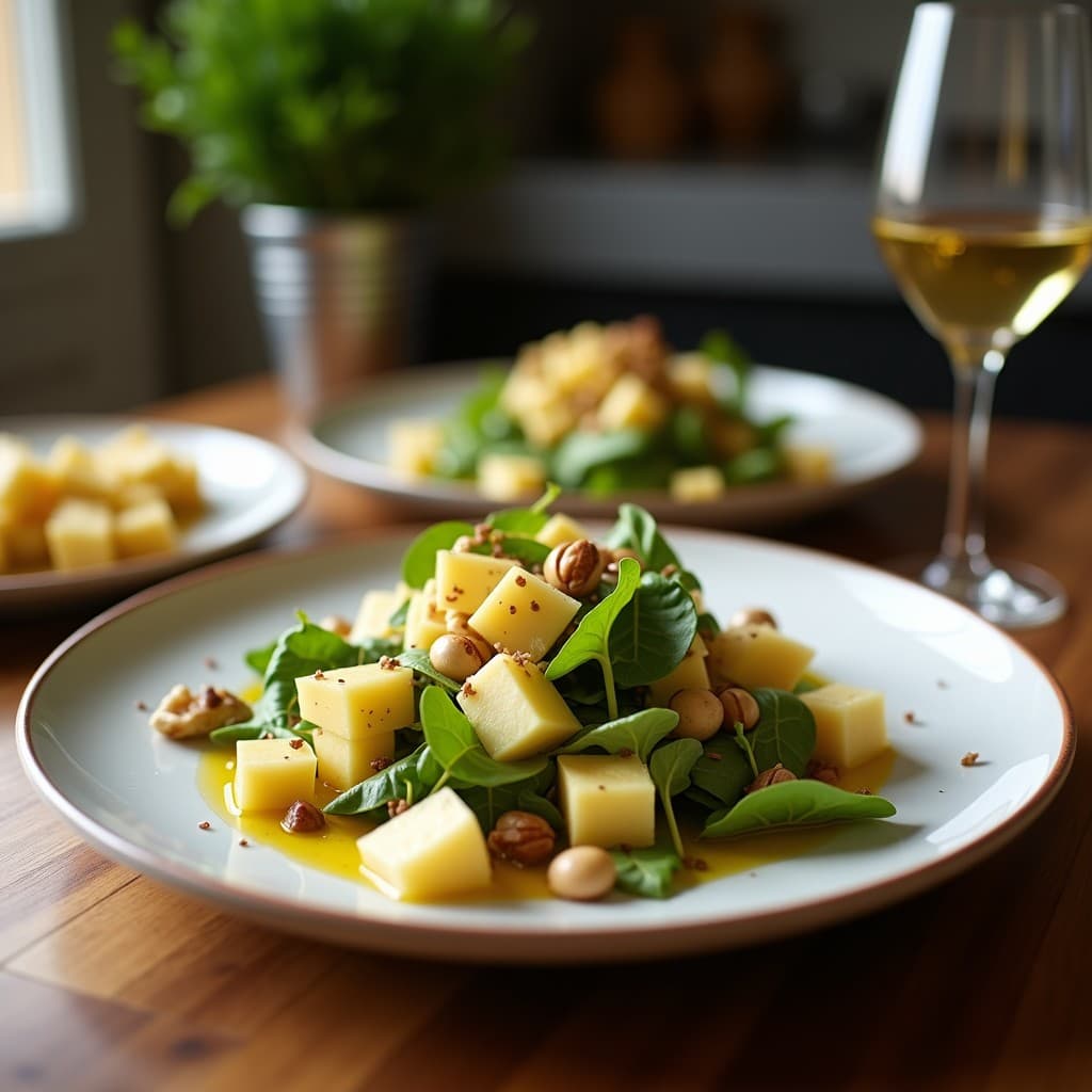 Ensalada de Col Rizada, Manzana Verde y Nueces con Vinagreta de Sidra: Receta Alemana Crudivegana