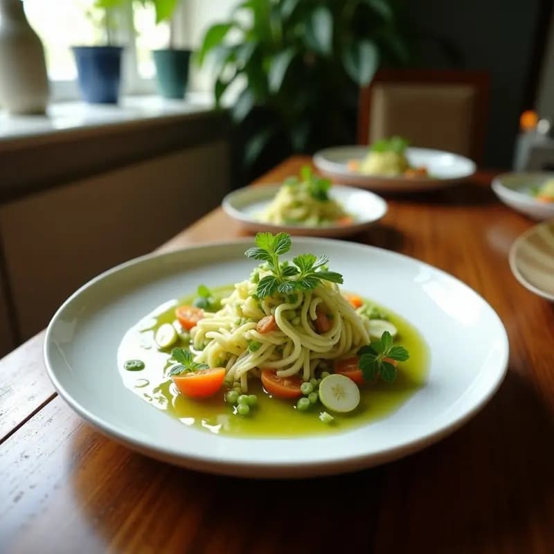 Ensalada de Algodón de Azúcar de Coliflor con Vinagreta de Wasabi: Receta Japonesa Keto y Crujiente
