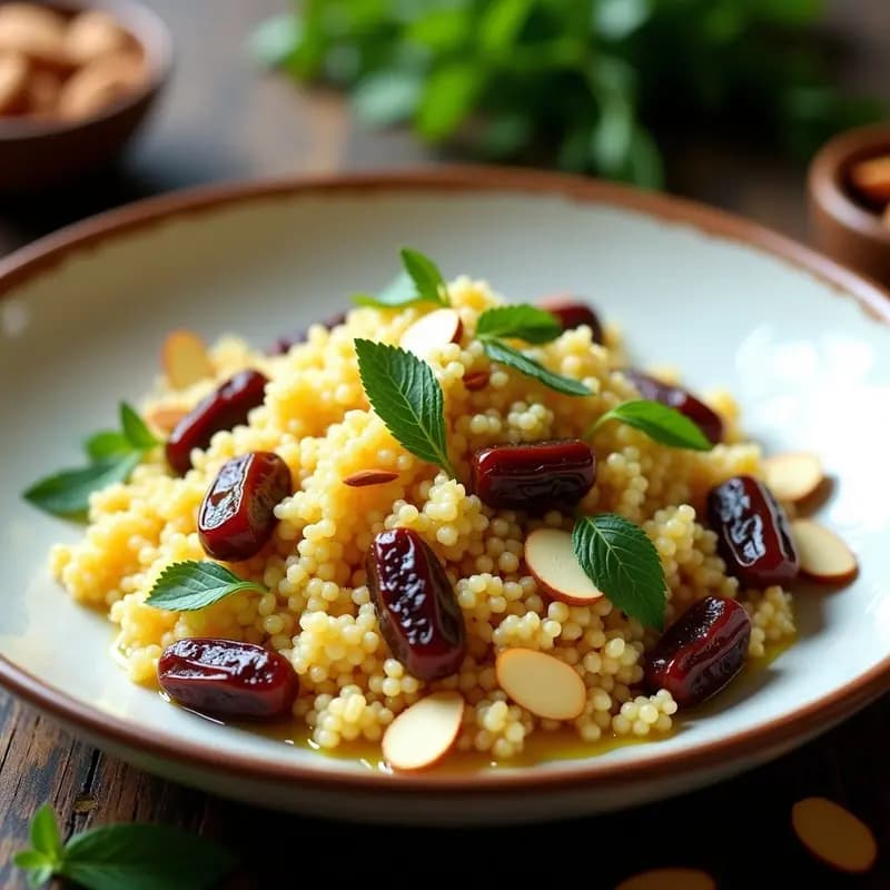 Ensalada de Couscous con Dátiles y Queso de Cabra: Receta Marroquí Fresca y Crujiente