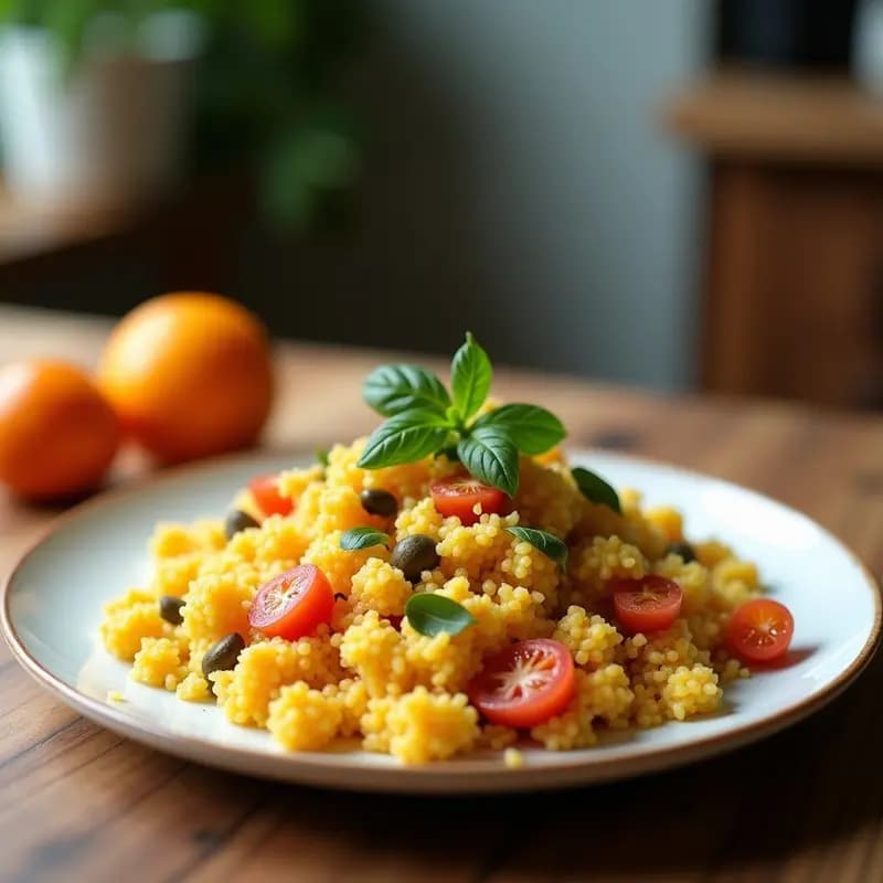 Ensalada de Couscous con Granadas y Naranjas: Receta Marroquí Fresca Sin Cocción