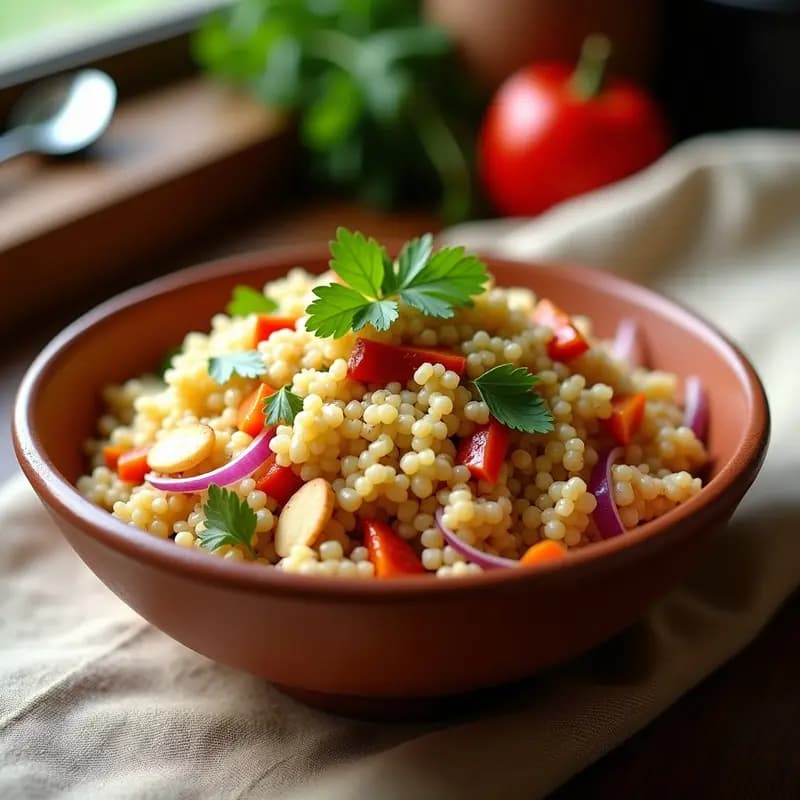 Ensalada de Couscous con Pasas y Almendras: Receta Marroquí Fresca y Ligera