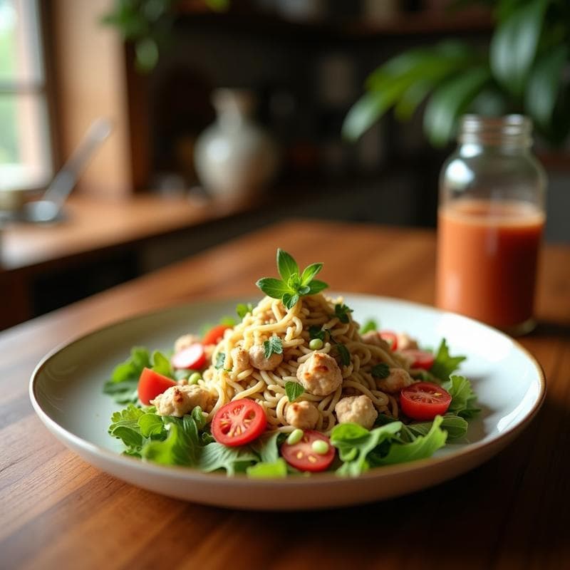 Ensalada de Cuscús Marino con Atún y Vegetales: Receta Fresca y Alta en Proteína en 15 Minutos