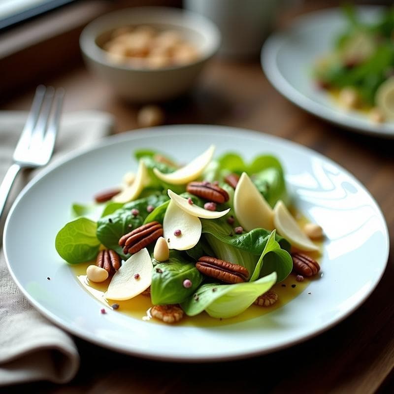 Ensalada de Endibias y Nueces con Vinagreta de Miel de Trufa: Receta Francesa Gourmet