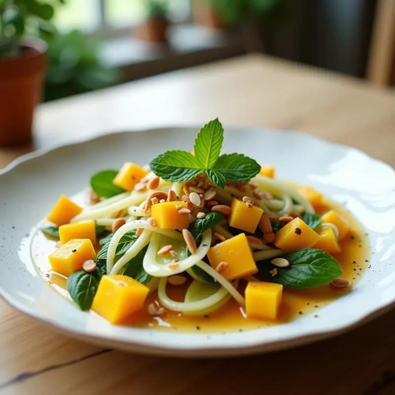 Ensalada de Endibias con Vinagreta de Mango y Chile: Receta Francesa Picante y Refrescante